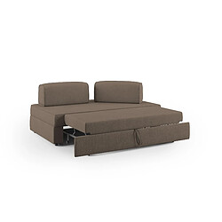 Divani.store Canapé modulable convertible - Brun