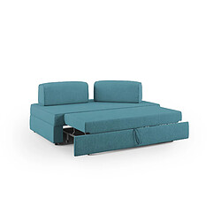 Divani.store Canapé modulable convertible - Bleu ciel