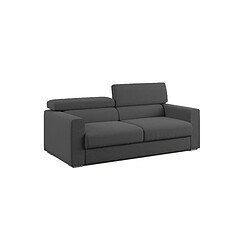 Divani.store Canapé droit Dylan 2 places - Anthracite