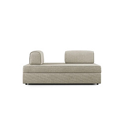 Divani.store Canapé modulable avec pouf - Crème