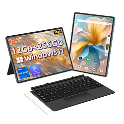 VANWIN Ordinateur portable Tablette 2-en-1 10.1 » Intel Core m3-8100Y - Ram 12 Go - SSD 256 Go - Gris foncé PC portable