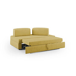 Divani.store Canapé modulable convertible - Jaune