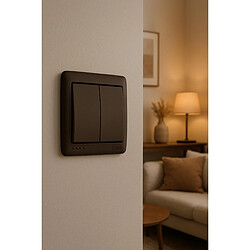 Solera Double interrupteur va-et-vient - Noir