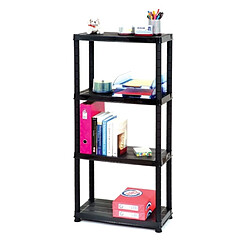 Étagère de rangement plastique noir