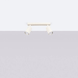 Plafonnier double moderne - 2 lampes - Beige - Par Sollux Ring