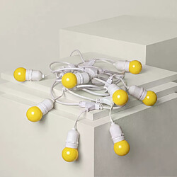 Ledkia Kit Guirlande Waterproof 5.5m Blanc + 8 LED Jaune pas cher