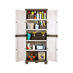 Armoire haute en plastique - Crème