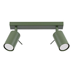 Plafonnier double moderne - 2 lampes - Vert olive - Par Sollux Ring
