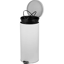 Poubelle à Pédale 30L - Blanc