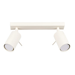 Plafonnier double moderne - 2 lampes - Beige - Par Sollux Ring