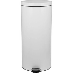 Avis Poubelle à Pédale 30L - Blanc