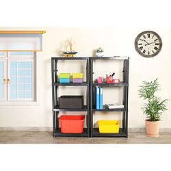Étagère de rangement plastique - Noir