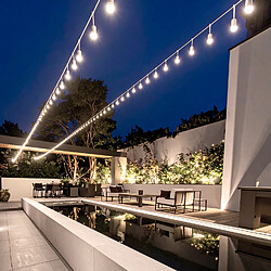 Ledkia Kit Guirlande Waterproof 5.5m Blanc + 8 LED Blanc pas cher