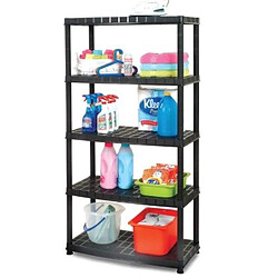 Étagère de rangement plastique - Noir