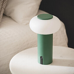 Ledkia Lampe à poser LED portable extérieur métal avec batterie rechargeable Katse Vert
