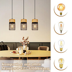 Nettlife Lampe à suspendre - Bois et Métal