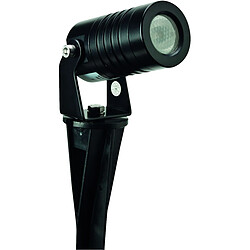 projecteur à led - europole yamm - sur piquet - 3w - 3000k - noir mat - europole 391850