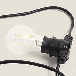 Ledkia Kit Guirlande Lumineuse Extérieure IP44 5m Noire + 5 Ampoules Filament LED B22 6W pas cher