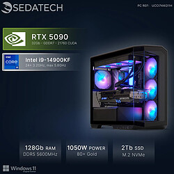 Sedatech PC Gamer, Intel i9-14900KF, RTX5090, 128Go DDR5, 2To SSD, Win 11