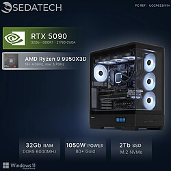 Sedatech PC Gamer, AMD Ryzen 9 9950X3D, RTX5090, 32Go DDR5, 2To SSD, Win 11