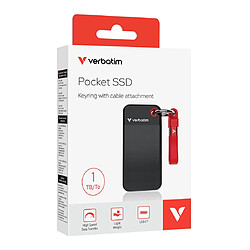 Disque SSD de poche Verbatim USB 3.2 1 To Noir/Rouge (32192)