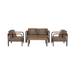 Mes table de jardin rectangulaire - Taupe et marron