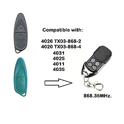 Télécommande de remplacement pour porte de garage 4025 MHz