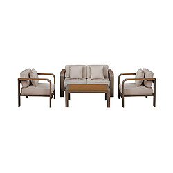 Mes Table de jardin rectangulaire - taupe et beige