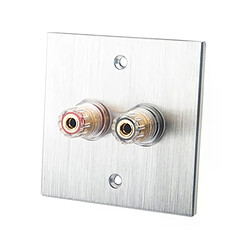 Plaque murale connecteur banane - Aluminium