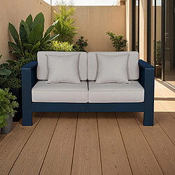 Mes Canapé de jardin 2 places - anthracite et beige