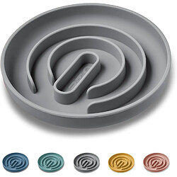 Vendos85 - Gamelle anti-glouton en silicone avec ventouse - Gris
