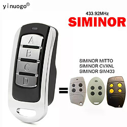 SIMINOR SIM433 Télécommande de garage - Duplicateur 433.92MHz Télécommande de porte de garage - Multifréquence 287MHz-868MHz - Code fixe et tournant - Étanche IPX6