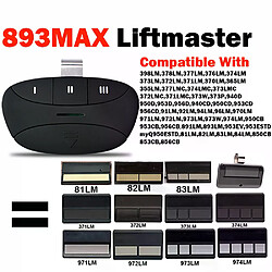 Liftmaster Télécommande 893MAX - 315/390 MHz