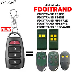 FDOITRAND ER2C4ACD - 433 MHz Télécommande de garage - Code fixe - Clonage face à face