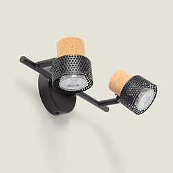 Ledkia Liksy deux spots (Noir)