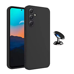 PHONECARE Kit support voiture et coque Samsung Galaxy A26 5G - Noir Support magnétique voiture et coque silicone - Protection et fonctionnalité optimales