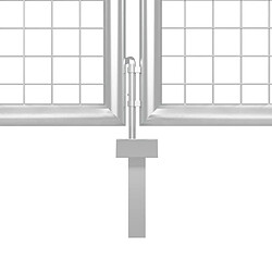Acheter vidaXL Portail jardin acier 500x75 cm - Argenté