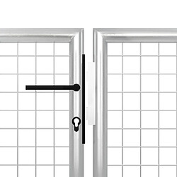 Avis vidaXL Portail jardin acier 500x75 cm - Argenté
