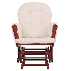 Mendler Fauteuil relax - Crème pas cher