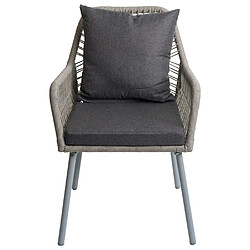 Avis Mendler Lot de 2 chaises de jardin - Gris