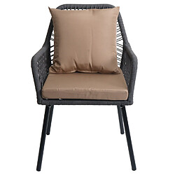 Avis Mendler Lot de 2 chaises de jardin - Beige