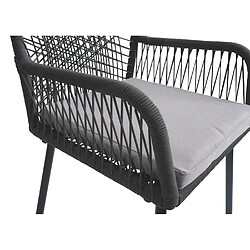 Avis Mendler Lot de 2 chaises de jardin - Gris graphite