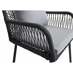 Mendler Lot de 2 chaises de jardin - Gris pas cher