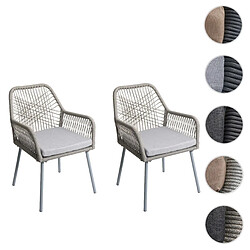 Mendler lot de 2 chaises de jardin - Gris