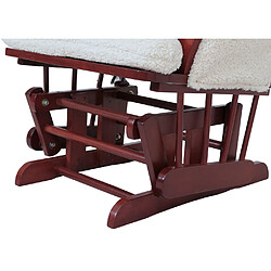 Mendler Fauteuil rocking chair - Crème pas cher