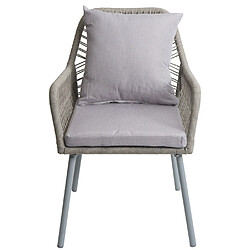 Avis Mendler Lot de 2 chaises de jardin - Gris