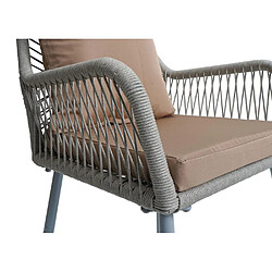 Mendler Lot de 2 chaises de jardin - Beige pas cher