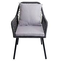 Avis Mendler Lot de 2 chaises de jardin - Gris