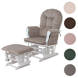 Mendler Fauteuil relax à bascule - Blanc