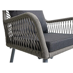 Mendler Lot de 2 chaises de jardin - Gris pas cher